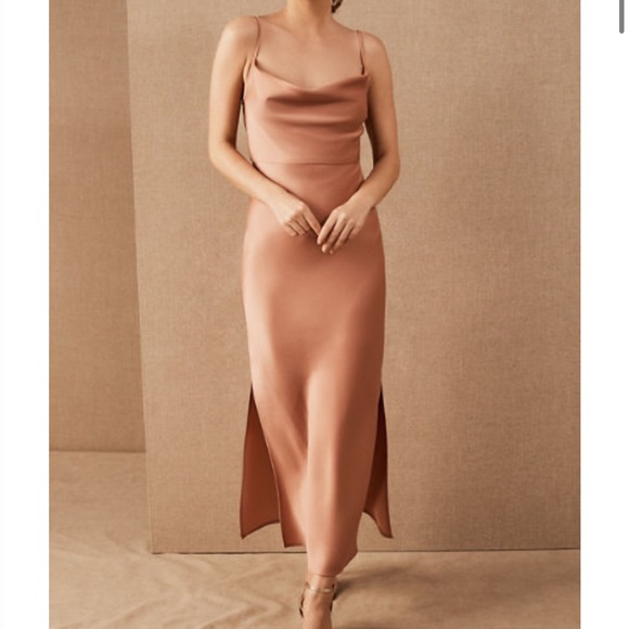 BHLDN Dresses & Skirts - BHLDN Cali Satin Charmeuse Midi Dress